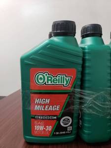 lot 786142 image: Oreilly High Mileage SAE 10W-30 Motor Oil (4-pack)