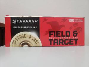 lot 7861013 image: Federal Ammunition Multi-Purpose Load (20 Guage 8 Shot)