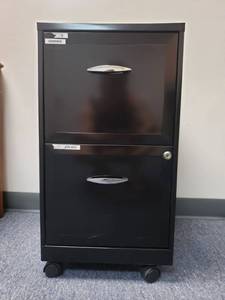lot 7861017 image: Metal Two Drawer Filing Cabinet
