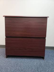 lot 7861018 image: Wooden Two Drawer Filing Cabinet