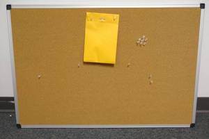 lot 786304 image: Corkboard with Silver Trim