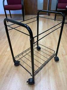 lot 2780 image: Office metal cart with rollers