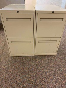 lot 2804 image: 2 under the desk file cabinets