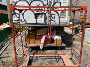 lot 2917 image: Large cart to carry reception chairs