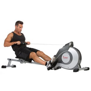 lot 3252 image: Sunny Health & Fitness SF-RW5515 Magnetic Rowing Machine Rower wLCD Monitor