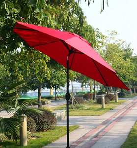 lot 3284 image: Sunnyglade 9 Patio Umbrella Outdoor Table Umbrella with 8 Sturdy Ribs (Red)
