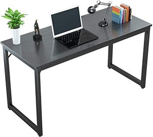 lot 3294 image: Foxemart Writing Computer Desk Modern Sturdy Office Desk PC Laptop Notebook Study Table for Home Office Workstation, Black