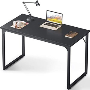 lot 3309 image: Coleshome Computer Desk 47, Modern Simple Style Desk for Home Office, Sturdy Writing Desk, Black