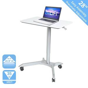 lot 4007 image: Seville Classics AIRLIFT XL Sit-Stand Mobile Desk