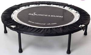 lot 4009 image: Maximus Life Bounce & Burn, Foldable Indoor Mini Trampoline Rebounder for Adults. Fun Way to Lose Weight and get FIT