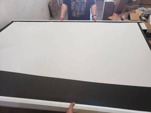 lot 3329 image: Elite Screens Manual B 100-INCH Manual Pull Down Projector Screen Diagonal 169 Diag 4K 8K 3D Ultra HDR HD Ready Home Theater Movie Theatre White Projection Screen with Slow Retract Mechanism M100H