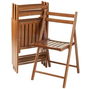 lot 3348 image: Winsome Robin 4-PC Folding Set Teak Chair