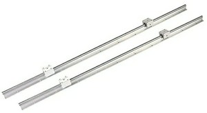 lot 3352 image: WICHEMI 2PCS Linear Rail SBR 12-1000mm Linear Rail Guide and 4PCS SBR12UU Bearing Block for 12mm Slotted Bearings