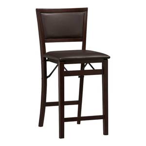 lot 3370 image: Linon Home Decor Keira Pad Back Folding Counter Stool, 24-Inch