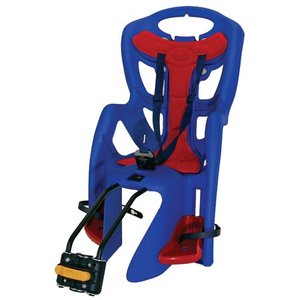 lot 3376 image: Bellelli Pepe Seatpost Mounted Baby Carrier, RedBlue