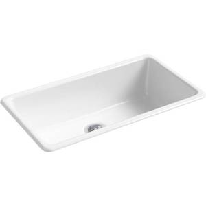 lot 154 image: Kohler IronTones� 33 x 18-34 x 9-58 Top-mountundermount single-bowl kitchen sink