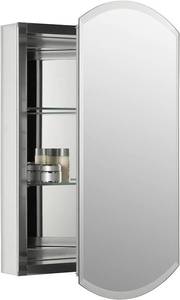 lot 159 image: Kohler Archer� 20 W x 31 H aluminum single-door medicine cabinet, beveled edges