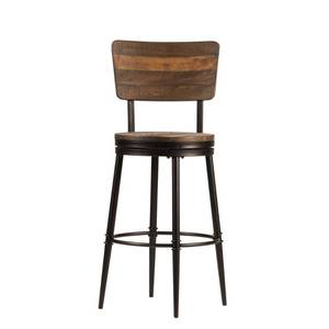 lot 201 image: Richlands Furniture Jennings Metal Swivel 30 Bar Stool in Brown