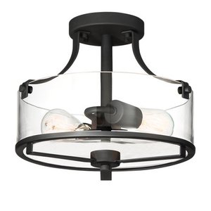 lot 208 image: Designers Fountain Jedrek 2 Light Semi-Flush