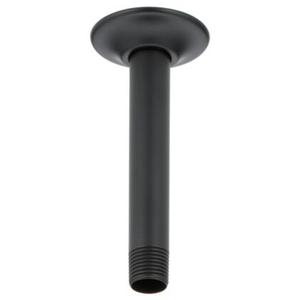 lot 221 image: BRIZO 6 CEILING MOUNT SHOWER ARM AND FLANGE, Matte Black