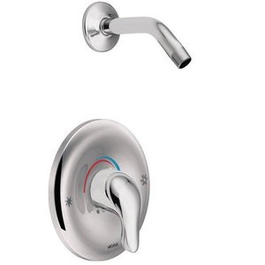 lot 222 image: Moen Single Handle PosiTemp Pressure Balanced Shower Trim Kit, Chrome