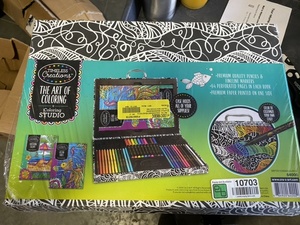 lot 10703 image: Cra-Z-Art Timeless Creations The Art of Coloring, Coloring Studio with Case