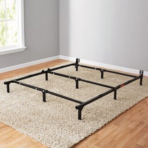 lot 10630 image: Mainstays 7 Adjustable Bed Frame, Black Steel