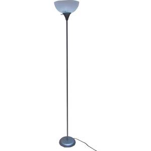lot 10657 image: Mainstays 71 Metal Floor Lamp, Silver