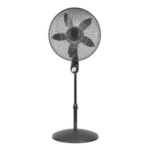 lot 10665 image: Lasko 18 Stand 5-Speed Fan with Remote, Model S18602, Black