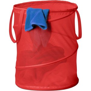 lot 10680 image: Honey Can Do Large Mesh Pop-Up Hamper with Handles, Multicolor