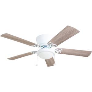 lot 10686 image: Prominence Home 52 Benton Flush Mount Indoor White Ceiling Fan