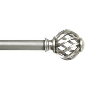 lot 10727 image: Mainstays 34 Nickel Twist Cage, 30 - 84 Width, Single Curtain Rod Set