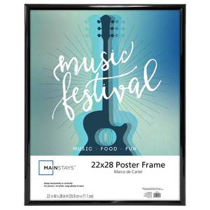 lot 10728 image: Mainstays 22x28 Inch Trendsetter Poster Frame, Black