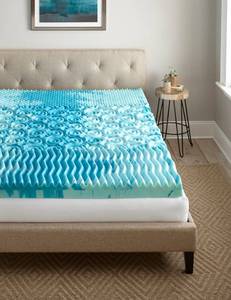 lot 10743 image: Contura 4 Inch GelLux Gel Infused Cooling Foam Mattress Topper FULL
