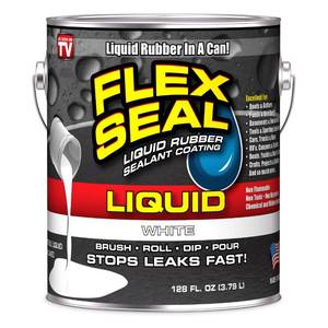 lot 10751 image: Flex Seal Liquid Rubber Sealant Coating, 1 Gal, White