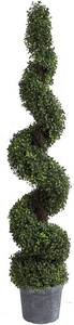 lot 10759 image: A&B Home Spiral Boxwood Topiary, 60-Inch