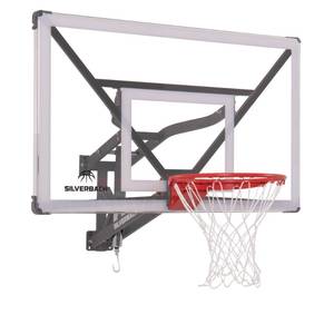 lot 10766 image: Silverback SBX 54 Wall Mounted Adjustable-Height Basketball Hoop with QuickPlay Design
