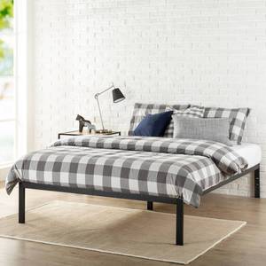 lot 10775 image: Zinus Mia 14 Black Metal Platform Bed (without Headboard), Queen