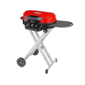 lot 10763 image: Coleman RoadTrip 225 Portable Stand Up Propane Grill, Red