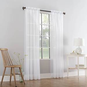 lot 10745 image: Mainstays Marjorie Sheer Voile Curtain Panel 2 PANNELS)