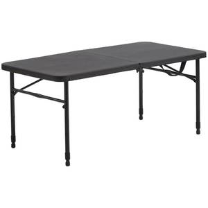 lot 10769 image: Mainstays 48 Fold-in-Half Table, Rich Black