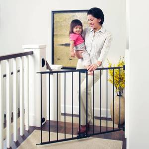 lot 10729 image: Toddleroo by North States Easy Swing and Lock Baby Gate, 28.68-47.85 Wide, Matte Bronze