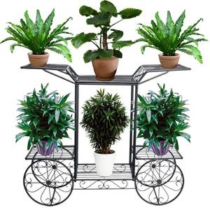 lot 10730 image: 6 Tier Metal Planter Flower Pot Holder Display Rack Stand