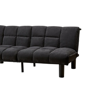 lot 10783 image: Mainstays Tufted Microfiber Futon, Black