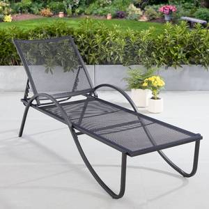 lot 10815 image: Mainstays Keaton Outdoor Metal Mesh Chaise Lounge, Black