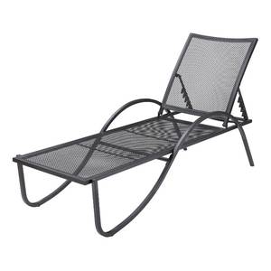 lot 10816 image: Mainstays Keaton Outdoor Metal Mesh Chaise Lounge, Black