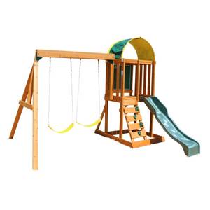 lot 10823 image: KidKraft Ainsley Wooden Swing Set  Playset