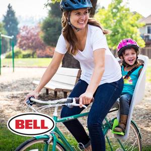 lot 10836 image: Bell Sports Shell Rear Child Carrier Bicycle Seat, Graphite