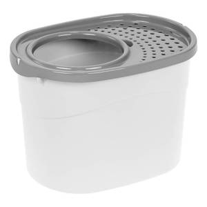 lot 10883 image: IRIS USA, Top Entry Cat Litter Box, WhiteGray