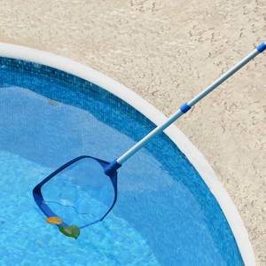 lot 10885 image: Mainstays Swimming Pool Scalable Skimmer W Pole,Total Length 57.5in